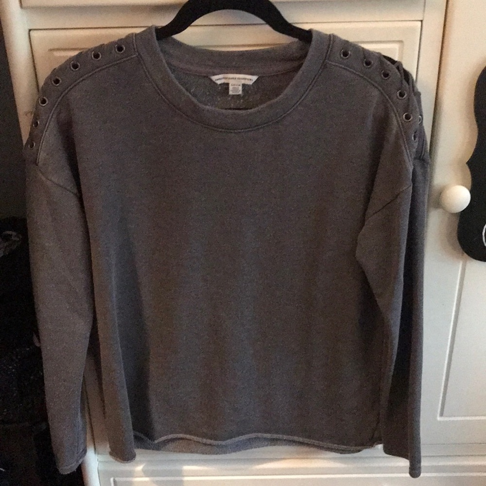 Grey American Eagle crew neck